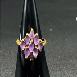 925 Sterling Silver Amethyst Ring, Size 5.5